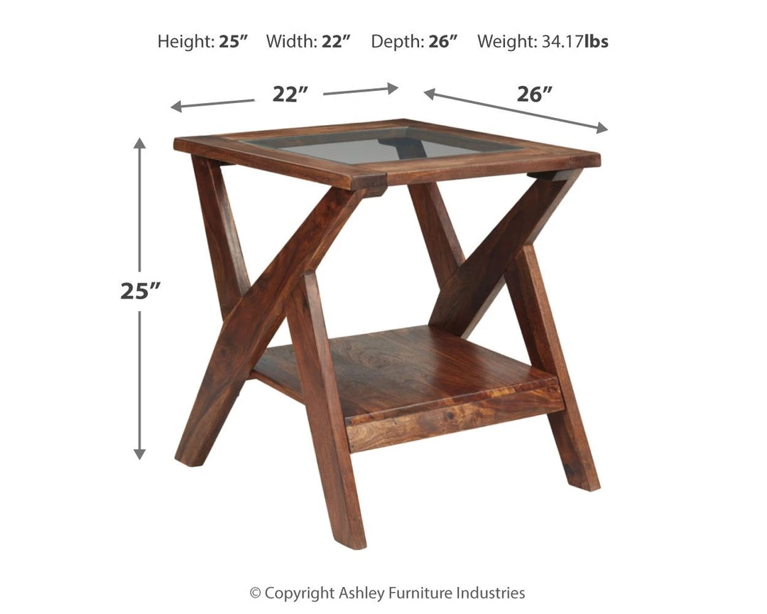 Ashley Furniture Tables Charzine - Warm Brown - Rectangular End Table 5 Ashley Furniture Tables Charzine - Warm Brown - Rectangular End Table