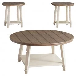 Ashley Furniture Bolanbrook - White / Brown / Beige - Occasional Table Set (3/cn)