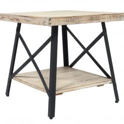 Emerald Home Tables Chandler End Table, Whitewash