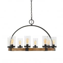Accessories Uttermost Atwood 8 Light Wagon Wheel Pendant