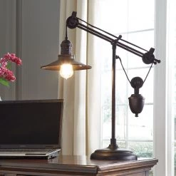Ashley Furniture Kylen - Bronze Finish - Metal Desk Lamp (1/cn) Accessories