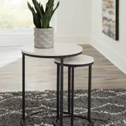 Ashley Furniture Tables Briarsboro - White/black - Accent Table (2/cn)