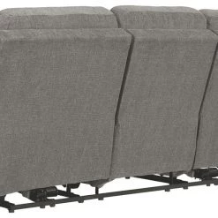 Ashley Furniture Mouttrie - Smoke - Pwr Rec Sofa With Adj Headrest Reclining Furniture