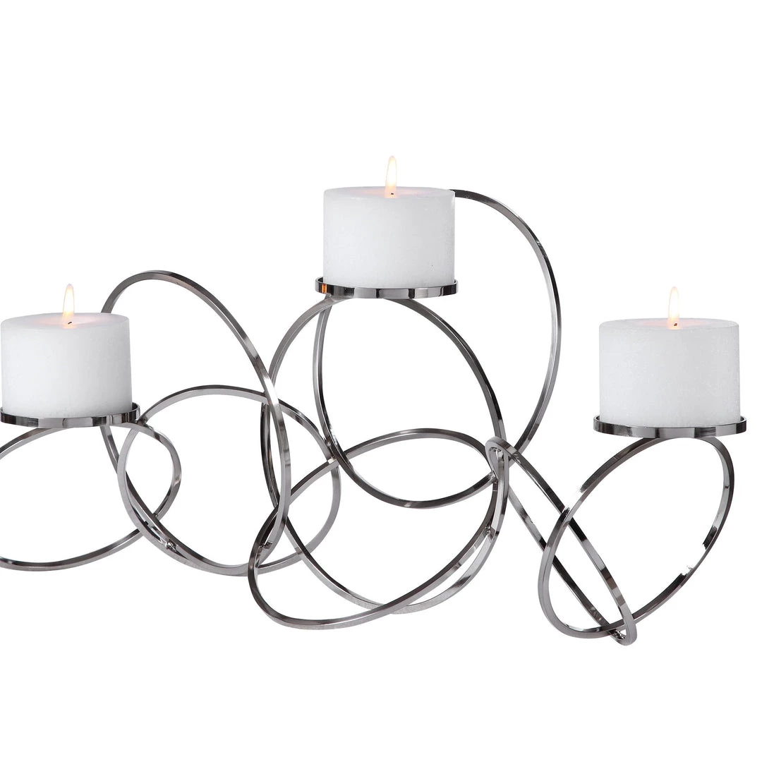 Uttermost Kiernan Nickel Ring Candleholder 5 Uttermost Kiernan Nickel Ring Candleholder