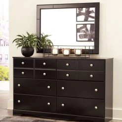Signature Design By Ashley® Bedroom Sets Mirlotown - Almost Black - Dresser, Mirror, Chest, King Poster Bed, 2 Nightstands 10 Signature Design By Ashley® Bedroom Sets Mirlotown - Almost Black - Dresser, Mirror, Chest, King Poster Bed, 2 Nightstands