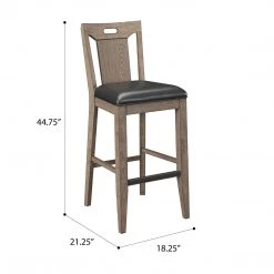 Emerald Home Benton Slat Back Bar Stool Brown / Dark