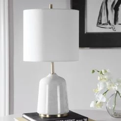 Accessories Uttermost Eloise White Marble Table Lamp