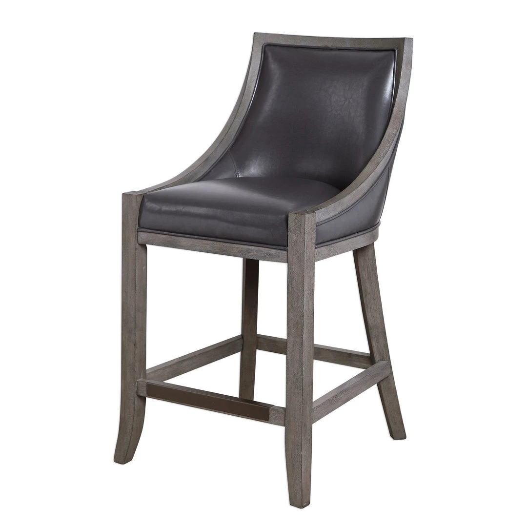 Uttermost Elowen Leather Counter Stool Stools 9 Uttermost Elowen Leather Counter Stool Stools