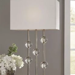 Ashley Furniture Jaala - Pearl Silver Finish - Metal Lamp (1/cn) Accessories