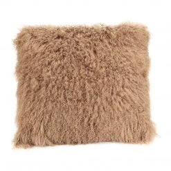 Moe's Home Collection Lamb Fur Pillow Large Natural Accessories