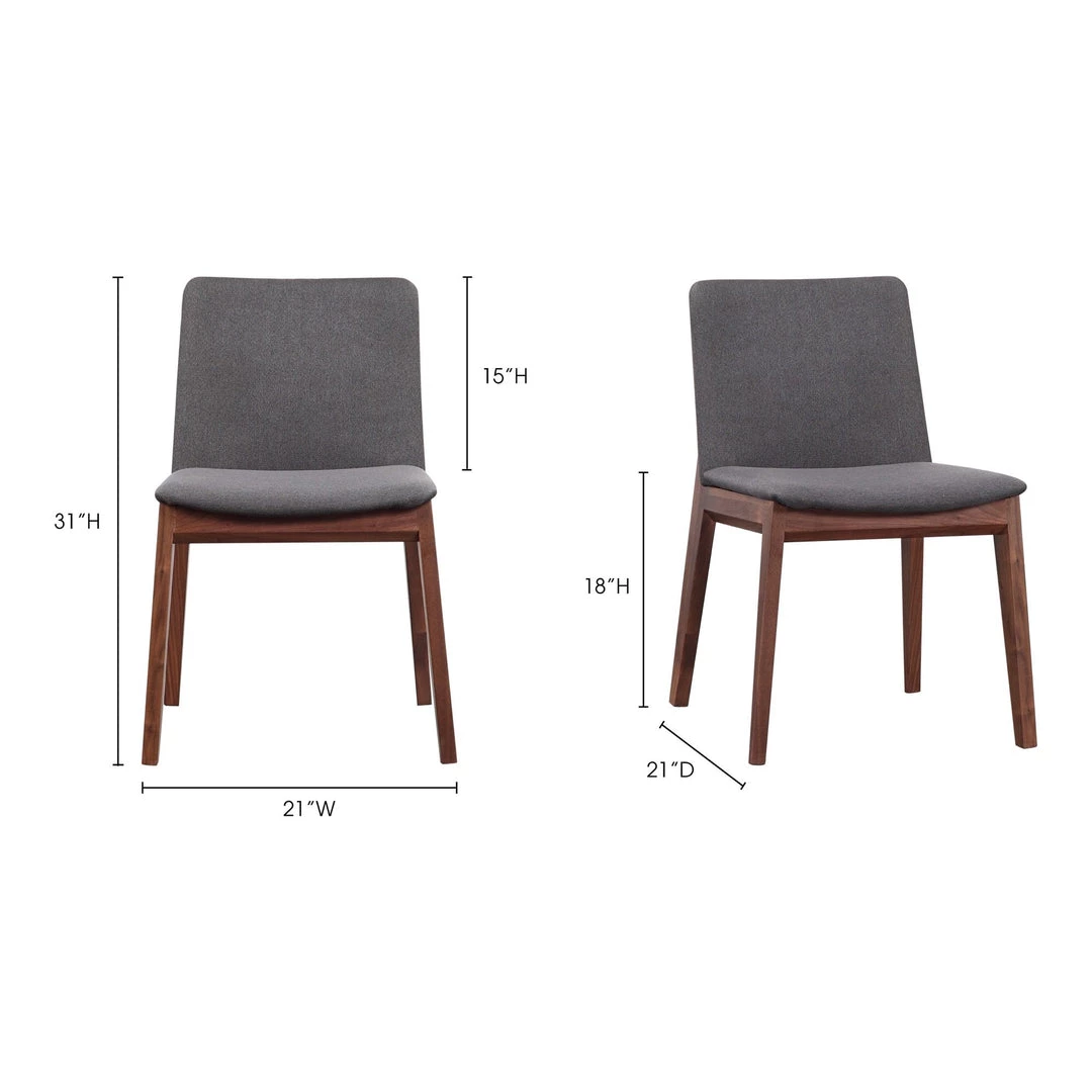 Moe's Home Collection Deco Dining Chair Grey-m2 Chairs 7 Moe's Home Collection Deco Dining Chair Grey-m2 Chairs
