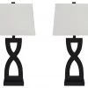 Ashley Furniture Amasai - Patterned - Poly Table Lamp (2/CN) Accessories