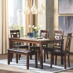 Ashley Furniture Bennox - Brown - Dining Room Table Set (6/cn)