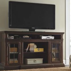 Ashley Furniture Roddinton - Dark Brown - Xl Tv Stand W/fireplace Option