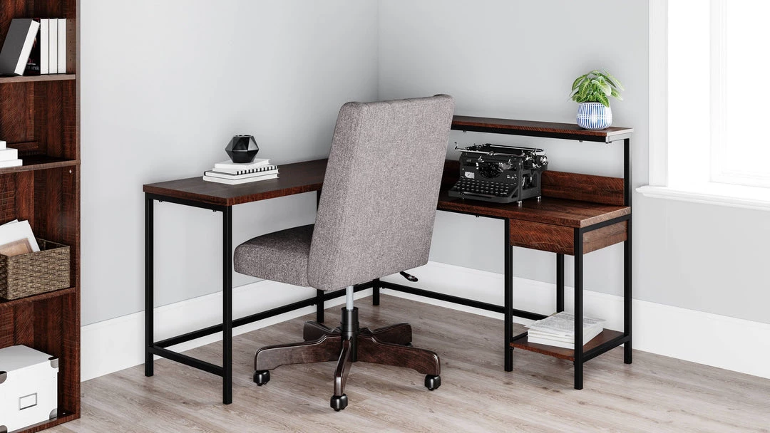 Ashley Furniture Camiburg - Warm Brown - L-desk With Storage Desks 6 Ashley Furniture Camiburg - Warm Brown - L-desk With Storage Desks