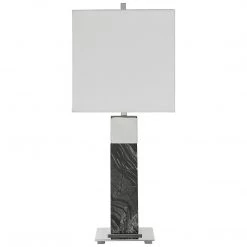 Accessories Uttermost Pilaster Black Marble Table Lamp
