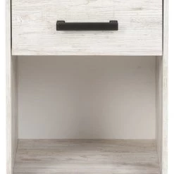 Ashley Furniture Shawburn - Whitewash/charcoal Gray - One Drawer Night Stand
