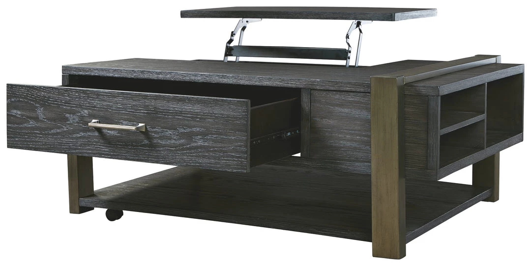 Ashley Furniture Tables Forleeza - Dark Gray - Lift Top Cocktail Table 4 Ashley Furniture Tables Forleeza - Dark Gray - Lift Top Cocktail Table