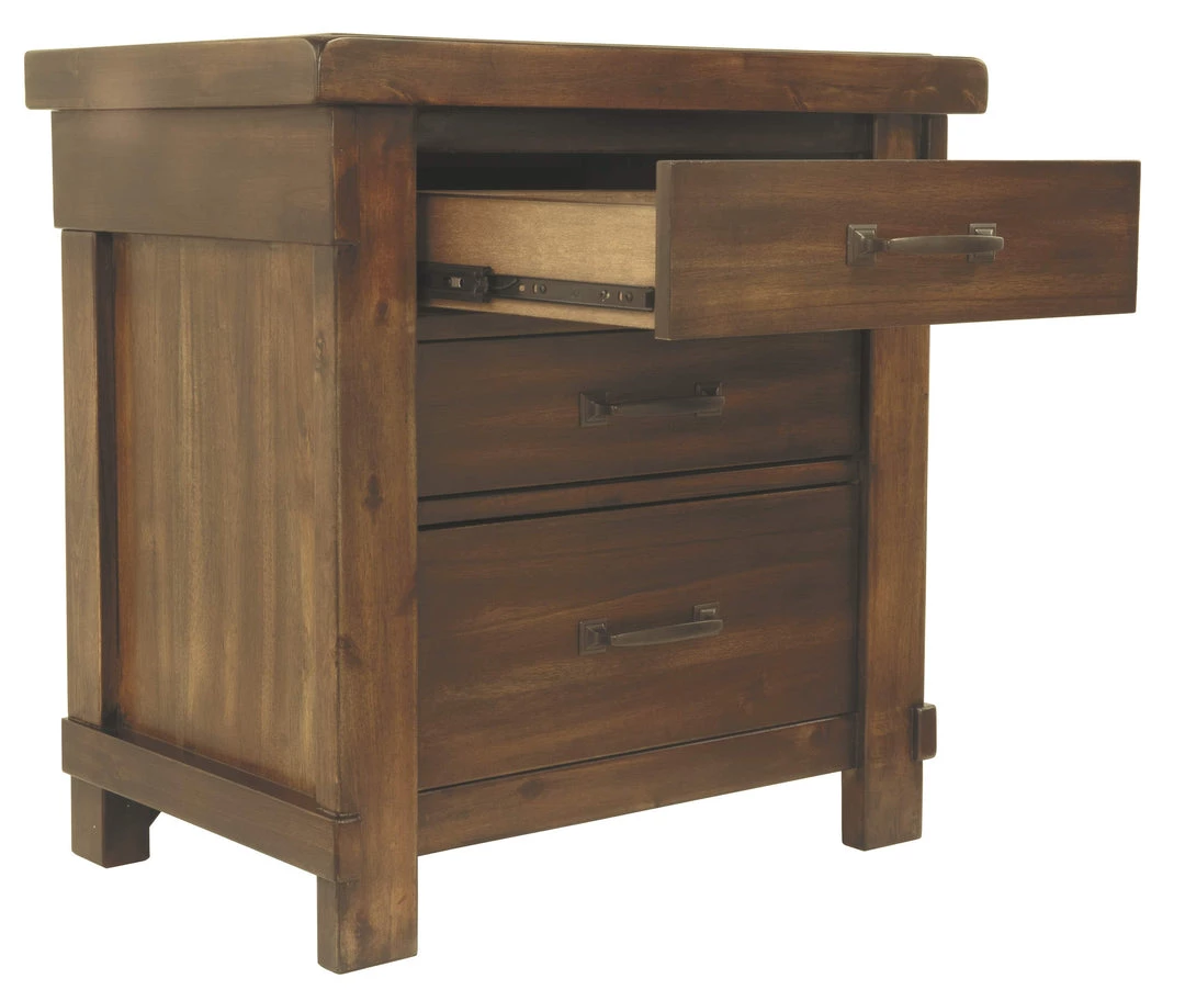 Ashley Furniture Lakeleigh - Brown - Three Drawer Night Stand 8 Ashley Furniture Lakeleigh - Brown - Three Drawer Night Stand