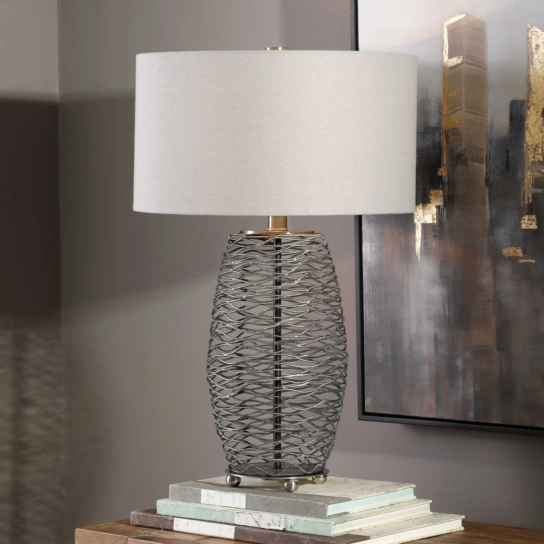 Uttermost Sinuous Wavy Steel Mesh Lamp 5 Uttermost Sinuous Wavy Steel Mesh Lamp