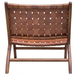 Chairs Uttermost Plait Woven Leather Accent Chair