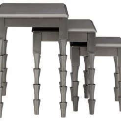 Ashley Furniture Larkendale - Metallic Gray - Accent Table Set (3/cn) 11 Ashley Furniture Larkendale - Metallic Gray - Accent Table Set (3/cn)