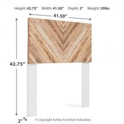 Ashley Furniture Piperton - Brown / White - Twin Panel Headboard