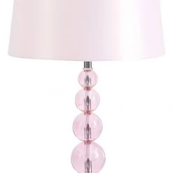 Ashley Furniture Accessories Letty - Pink - Crystal Table Lamp (1/cn)