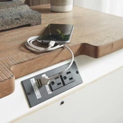 Ashley Furniture Realyn - White / Brown / Beige - Three Drawer Night Stand Nightstands