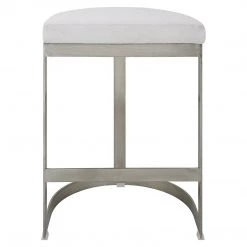 Stools Uttermost Ivanna Backless Silver Counter Stool
