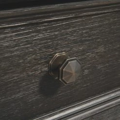 Ashley Furniture Tyler - Grayish Brown/black - Rectangular End Table