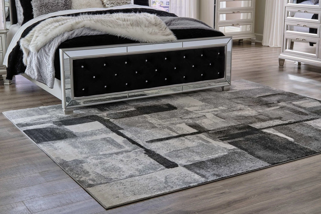 Ashley Furniture Brycebourne - Black/cream/gray - Large Rug 5 Ashley Furniture Brycebourne - Black/cream/gray - Large Rug