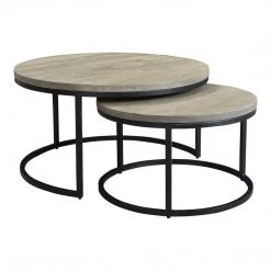 Moe's Home Collection Drey Round Nesting Coffee Tables Set Of 2