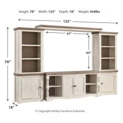 Signature Design By Ashley® Havalance - Two-tone - 4 Pc. - Entertainment Center - 67" Tv Stand