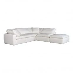 Moe's Home Collection Sectionals Terra Condo Dream Modular Sectional Livesmart Fabric Cream