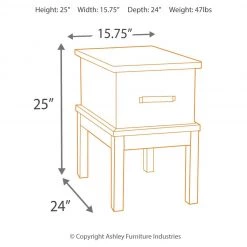 Ashley Furniture Stanah - Brown / Beige - Chair Side End Table Tables