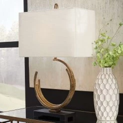 Ashley Furniture Jaslene - Antique Gold Finish - Metal Table Lamp (1/cn)