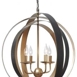 Ashley Furniture Makani - Black/gold Finish - Metal Pendant Light (1/cn)