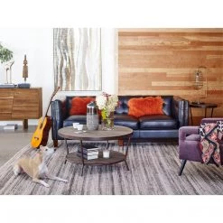 Moe's Home Collection Lamb Fur Pillow Rect. Orange Accessories