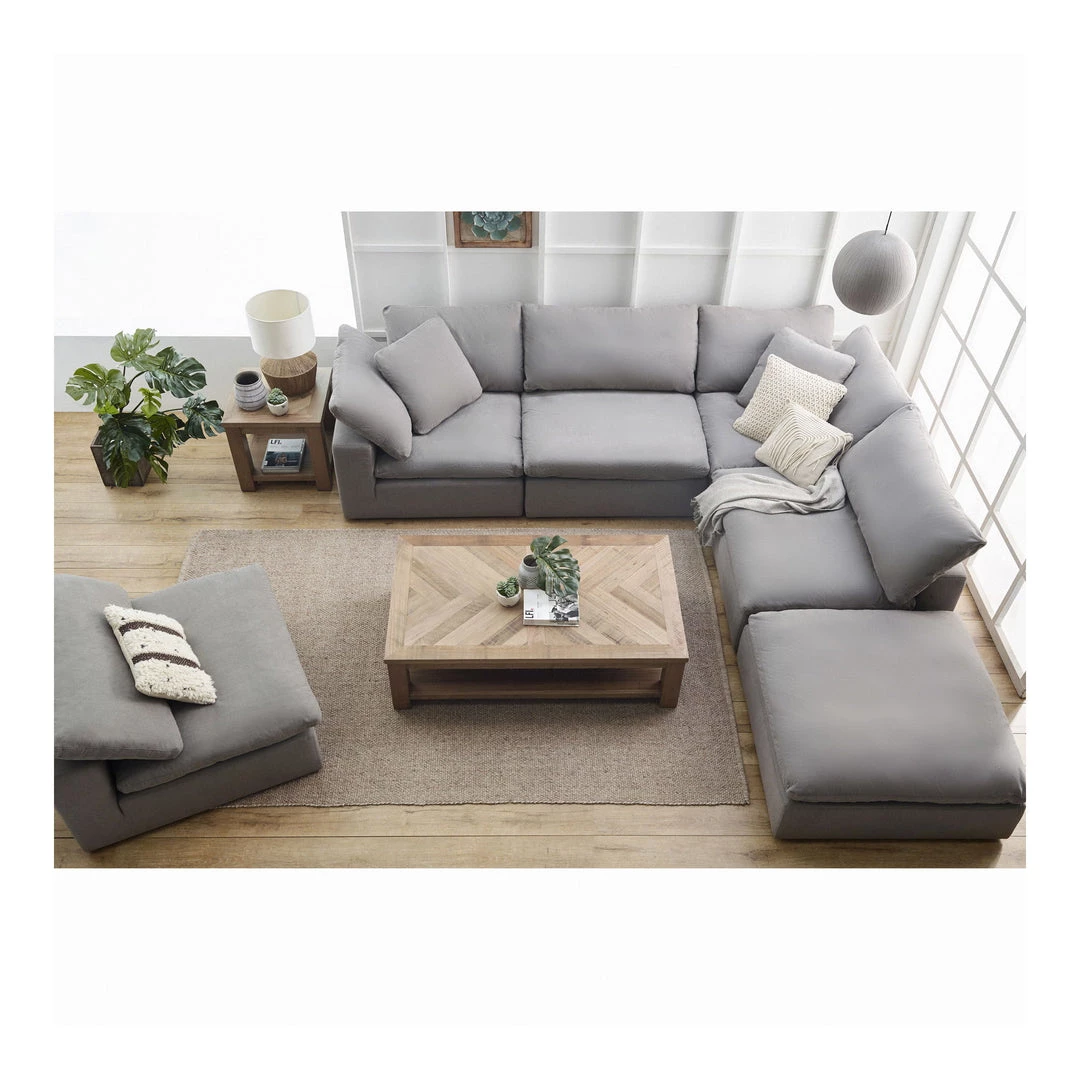 Moe's Home Collection Sectionals Clay Modular Sectional Livesmart Fabric Light Grey 4 Moe's Home Collection Sectionals Clay Modular Sectional Livesmart Fabric Light Grey