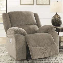 Ashley Furniture Draycoll - Pewter - Power Rocker Recliner