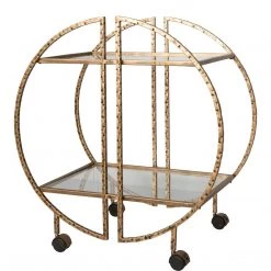 Uttermost Zelina Gold Bar Cart Bars & Bar Carts