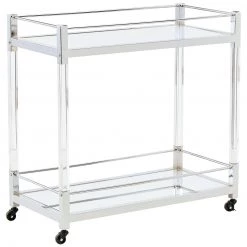 Signature Design By Ashley® Chaseton - Clear/silver Finish - Bar Cart Bars & Bar Carts
