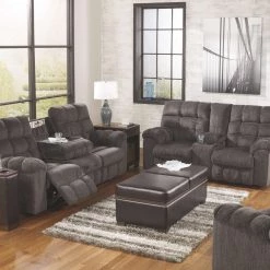 Ashley Furniture Acieona - Slate - Rec Sofa W/drop Down Table