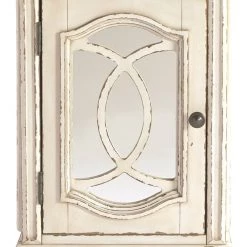 Ashley Furniture Realyn - White/brown - Chair Side End Table - Insert Mirror Tables