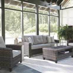 Ashley Furniture Cloverbrooke - Gray - Sofa/chairs/table Set (4/cn) Outdoor Sets