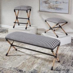 Benches Uttermost Braddock Striped Bench