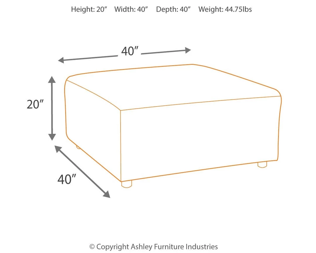 Ashley Furniture Ottomans Jayceon - Steel - Oversized Accent Ottoman 4 Ashley Furniture Ottomans Jayceon - Steel - Oversized Accent Ottoman