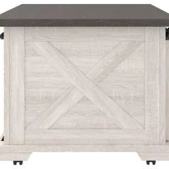 Ashley Furniture Dorrinson - White / Black / Gray - Rectangular Cocktail Table