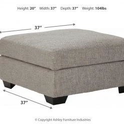 Ashley Furniture Megginson - Storm - Ottoman With Storage Ottomans
